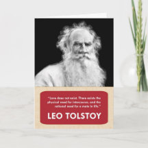 Cartão Anti-Dia de os namorados Leo Tolstoy