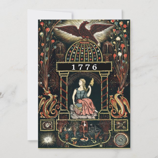 Cartão Anti-Fire Works e 4 de julho (Frente)