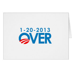 Cartão Anti-Obama Bumpersticker - sobre 1-20-2013
