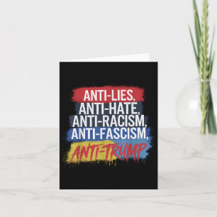 Cartão Anti-Ódio Mentira Racismo Fascismo Resiste Trump P