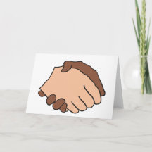 Anti-racista de aperto de mão preto e branco