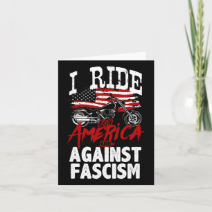 Cartão Anti-Trump Biker Resiste Contra Protesto Fascismo