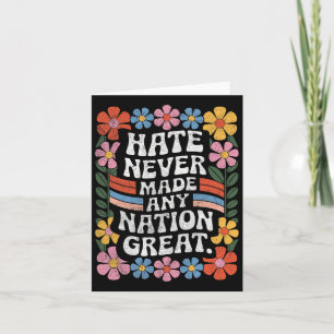 Cartão Anti-Trump Democrata Floral Presidente Liberal 4