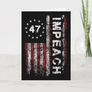 Cartão Anti Trump Impeachment 47 Trump 47º Presidente Ban