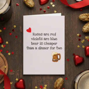 Cartão Anti Valentine's Day Beer Funny