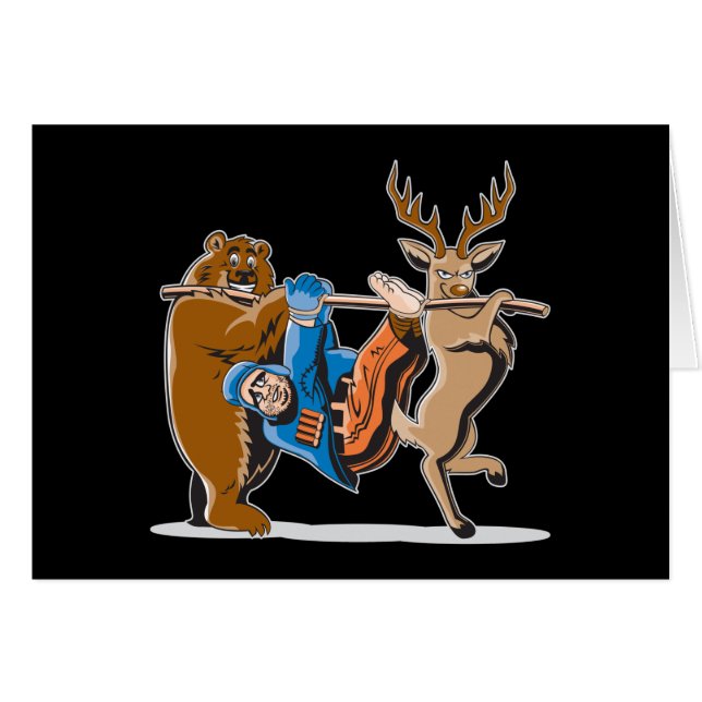 Cartão Anti vingança do animal da caça (Frente Horizontal)