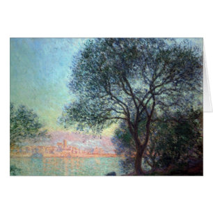 Cartão Antibes pela Manhã por Claude Monet