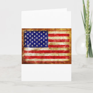 Cartão antiga bandeira americana desbotou por causa da id