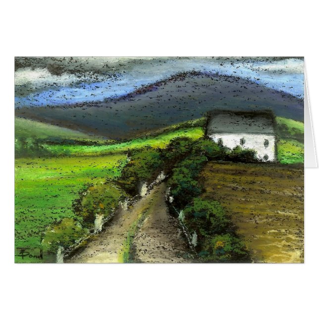 Cartão Antiga fazenda irlandesa (Frente Horizontal)