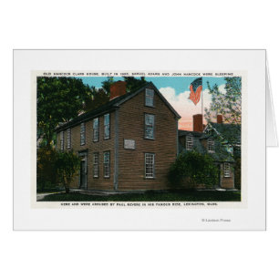 Cartão Antiga Hancock Clark House Visão nº 3
