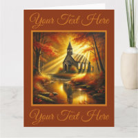 Antiga Igreja em Floresta do outono