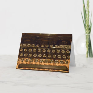 Cartão Antiga Máquina de Escrever para o aniversário