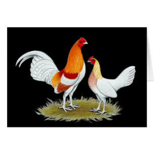 Cartão Antigo Bantam do Jogo Inglês: Estilo Vermelho