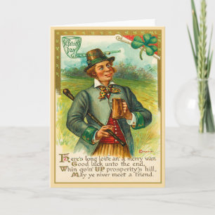 Cartão Antigo do Dia de São Patrício