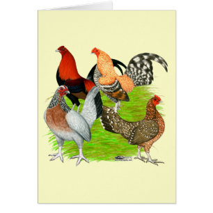 Cartão Antigo Quarteto de Jogo Inglês