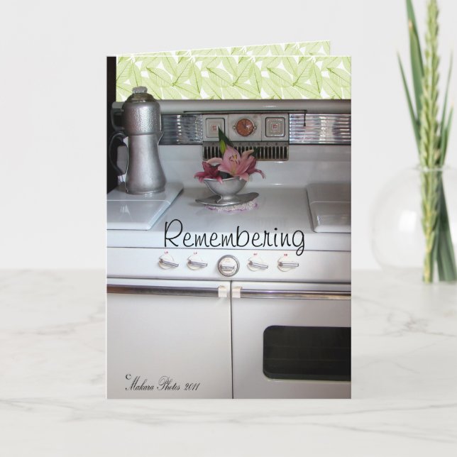 Cartão Antiguidade.  O Cookstove #2- personaliza (Frente)