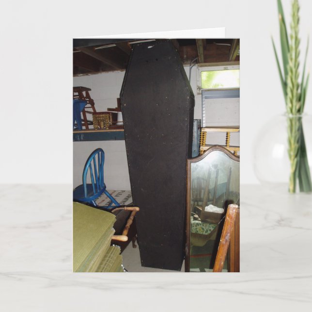 Cartão "Antique Coffin" Hallowe’en (Frente)