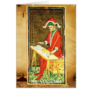 CARTÃO ANTÍQUIO RENAISSANCE TAROS 1 / O MAGICANO
