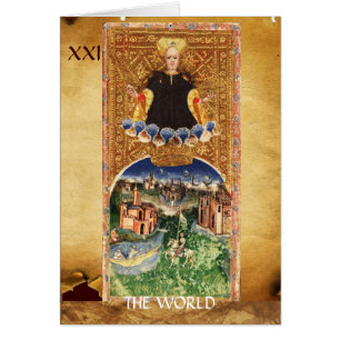 CARTÃO ANTÍQUIO RENAISSÂNCIA ALVO 21/ O MUNDO