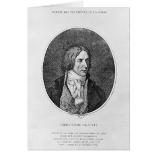 Cartão Antoine Christophe Saliceti gravado