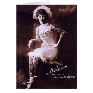 Cartão Antonia, a Senhora Tatuada