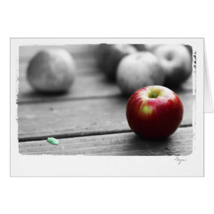 Cartão anule toda a fotografia da maçã da ocasião