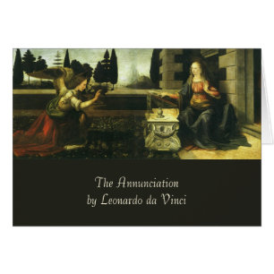 Cartão Anunciação de Leonardo da Vinci