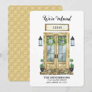 Cartão Anunciamento de Movimentação da Porta de Aquarela