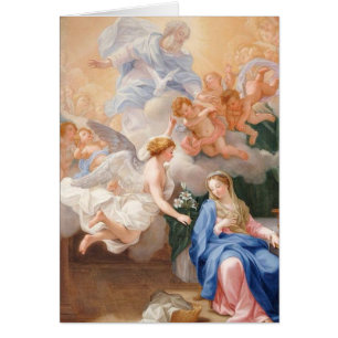 Cartão Anunciante Angel Bênção Virgem Maria