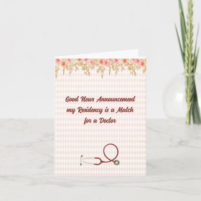 Cartão Anunciar a Residência é Correspondente ao Médico (Frente)