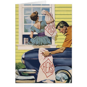 Cartão Anuncie o divórcio de separação jogando a toalh