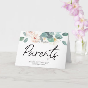 Cartão Ao Casamento Com Meus Pais Obrigado Por Brides, Mã