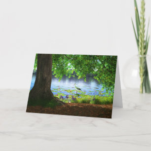 Cartão Ao lado da placa de água estática