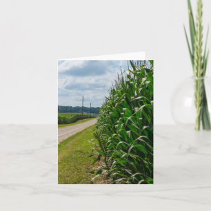 Cartão Ao Lado De Um Campo De Milho