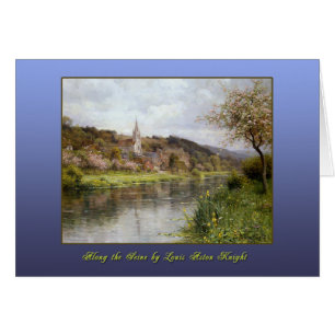 Cartão Ao longo do Seine pelo cavaleiro de Louis Asti