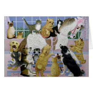 Cartão Ao longo para do passeio