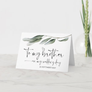 Cartão Ao Meu Irmão no Dia do Casamento Obrigado Noiva.