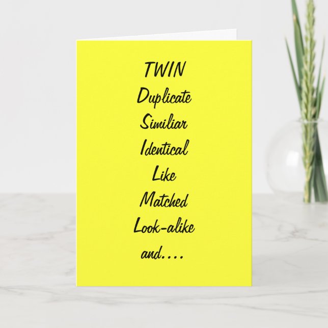 CARTÃO AO MEU JANEIRO GÊMEO/MELHOR AMIGO (Frente)