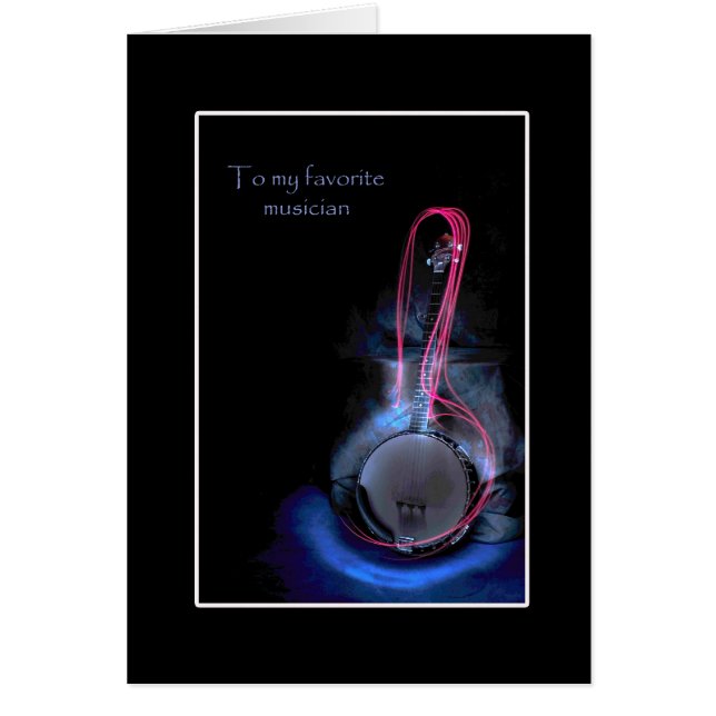Cartão Ao meu músico favorito (Frente)