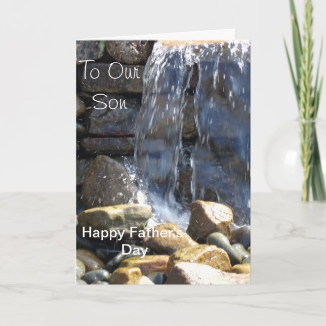 Cartão Ao Nosso Filho Feliz Dia de os pais. (Frente)