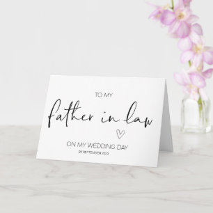 Cartão Ao Novo Pai no Casamento de Direito Obrigado da No