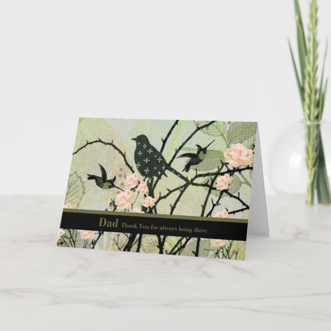 Cartão Ao Pai (Adeus de um filho adulto em estado termina (Frente)