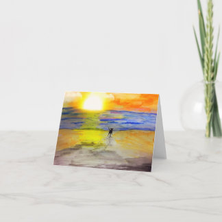 Cartão Ao Pôr do Sol