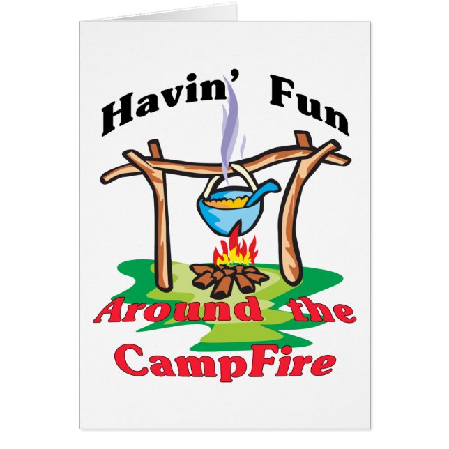 Cartão Ao redor da Campfire (Frente)