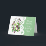 Cartão Aparência Dogwood Watercolor Wife Birthday Garden<br><div class="desc">Arte de Aniversário e Dogwood Watercolor para a mulher que adora pássaros,  jardinagem ou natureza</div>