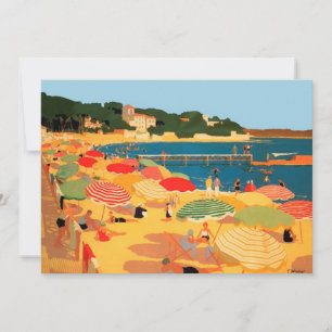 Cartão Apartamento de praia vintage na Riviera Francesa