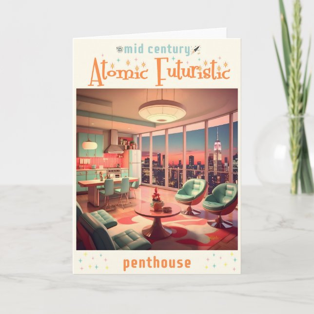 Cartão Apartamento Penthouse Futurista Atômico (Frente)