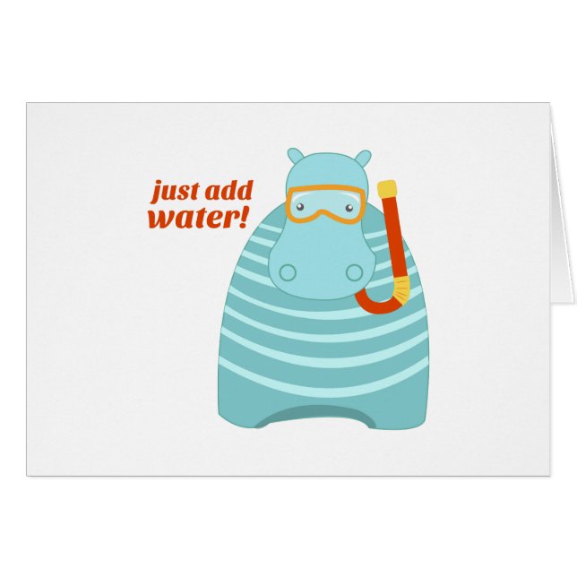 Cartão Apenas adicione a água (Frente Horizontal)