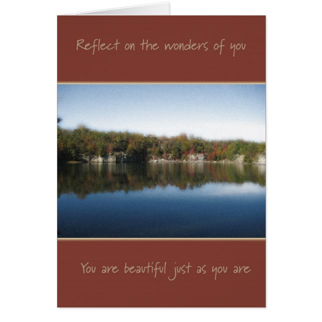 Cartão Apenas como você seja (para a mulher) (Frente)