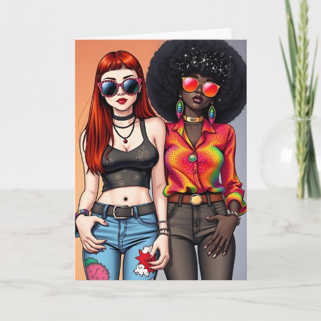 Cartão Apenas entrando para dizer "Oi" | Amizade (Frente)